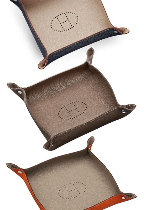 hermes leather tray|hermes coin tray.